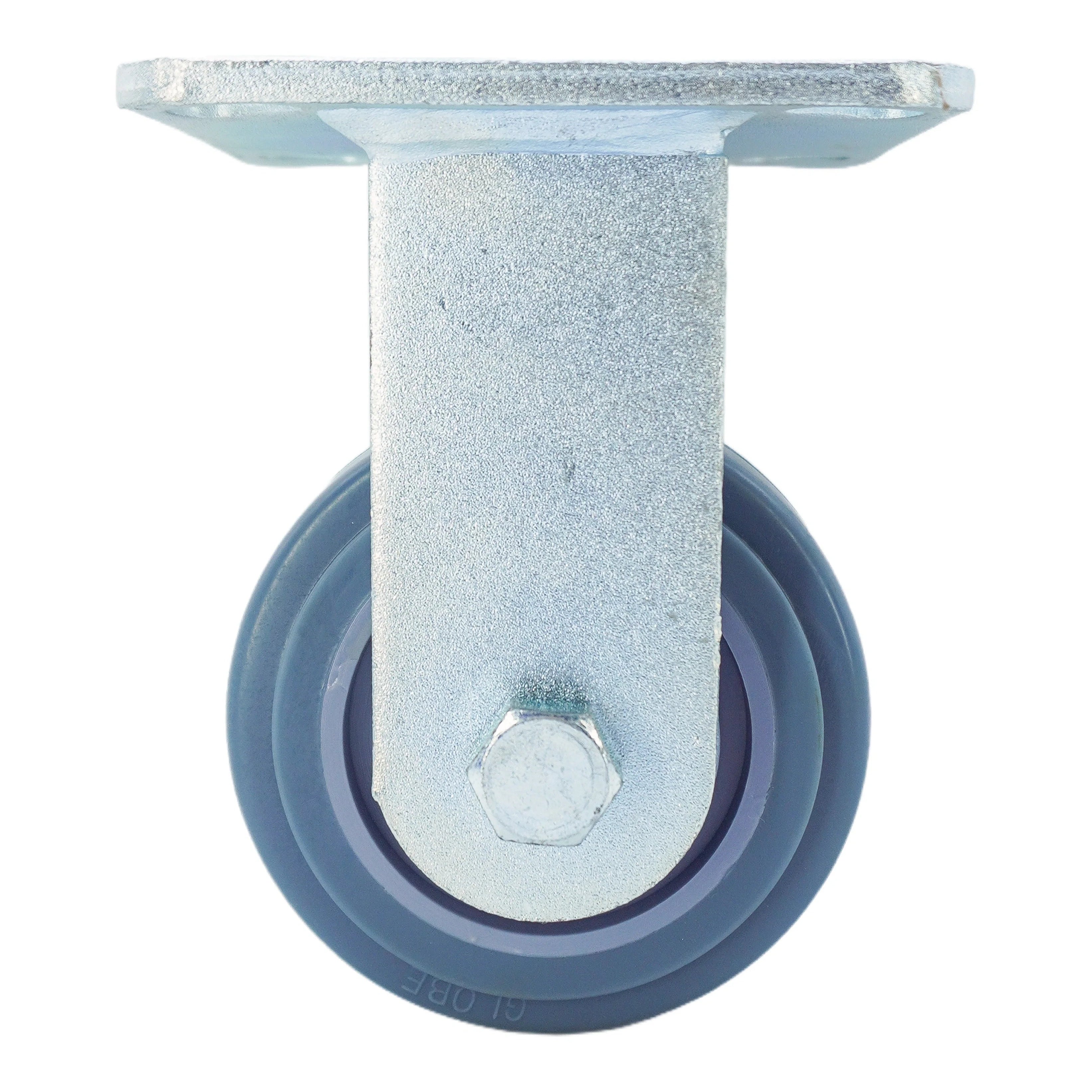 4 inch Premium TPR on Polyolefin Wheel Top Plate Rigid Caster | 353 lbs Capacity
