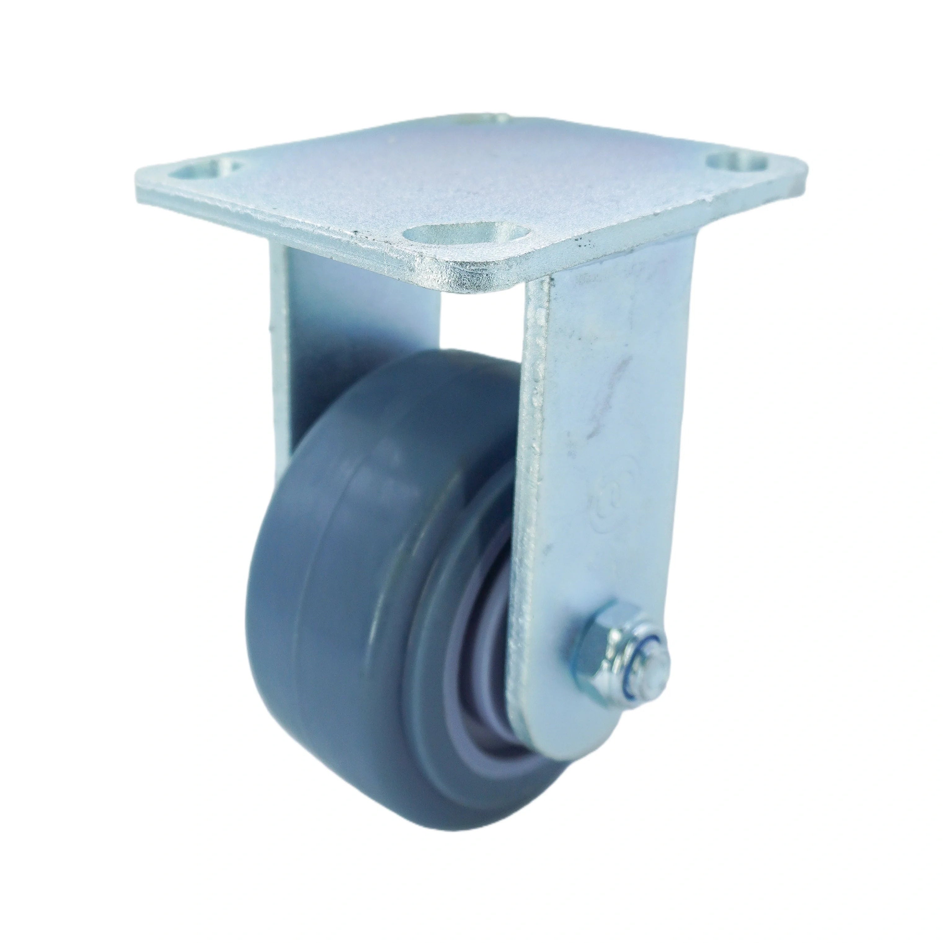 4 inch Premium TPR on Polyolefin Wheel Top Plate Rigid Caster | 353 lbs Capacity