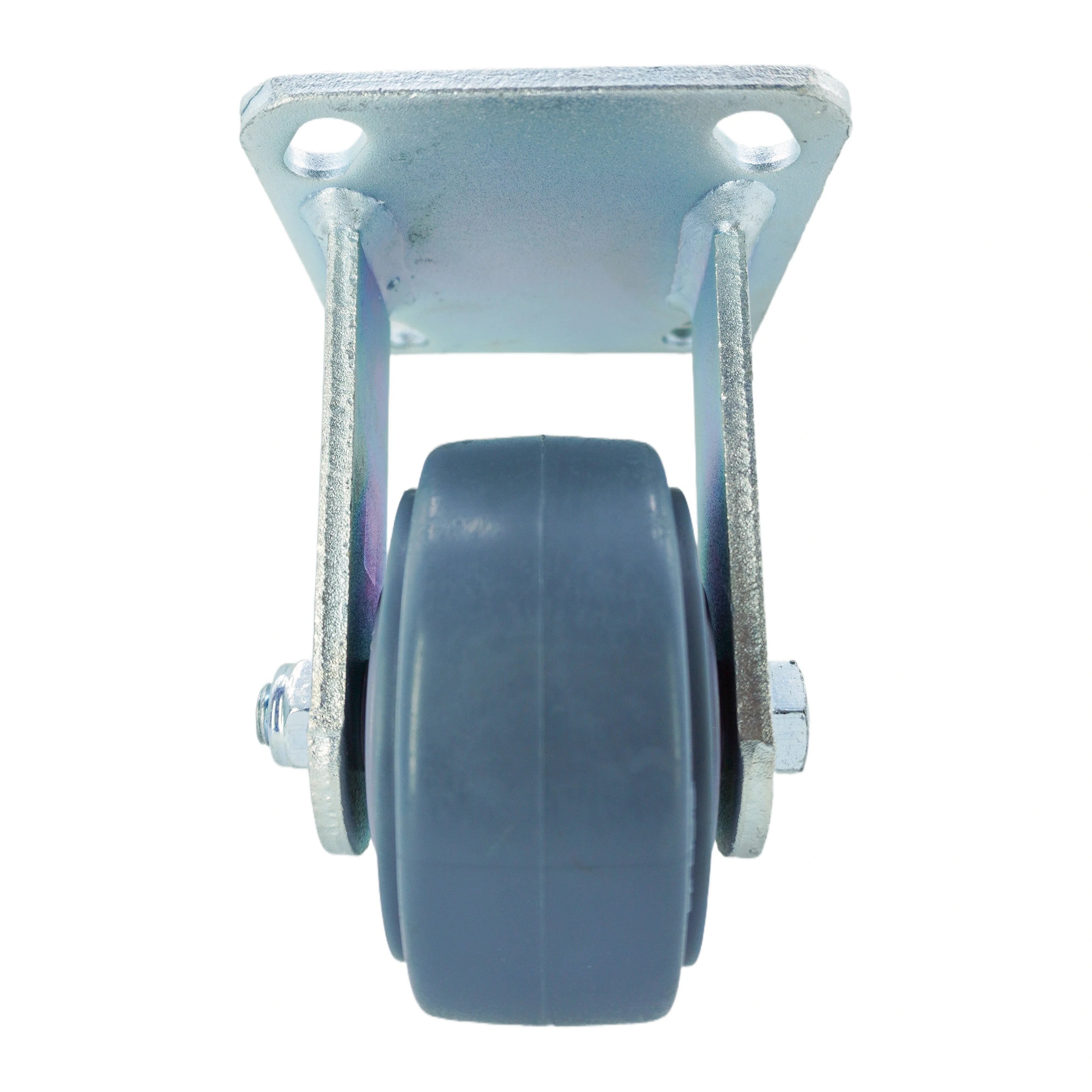 4 inch Premium TPR on Polyolefin Wheel Top Plate Rigid Caster | 353 lbs Capacity