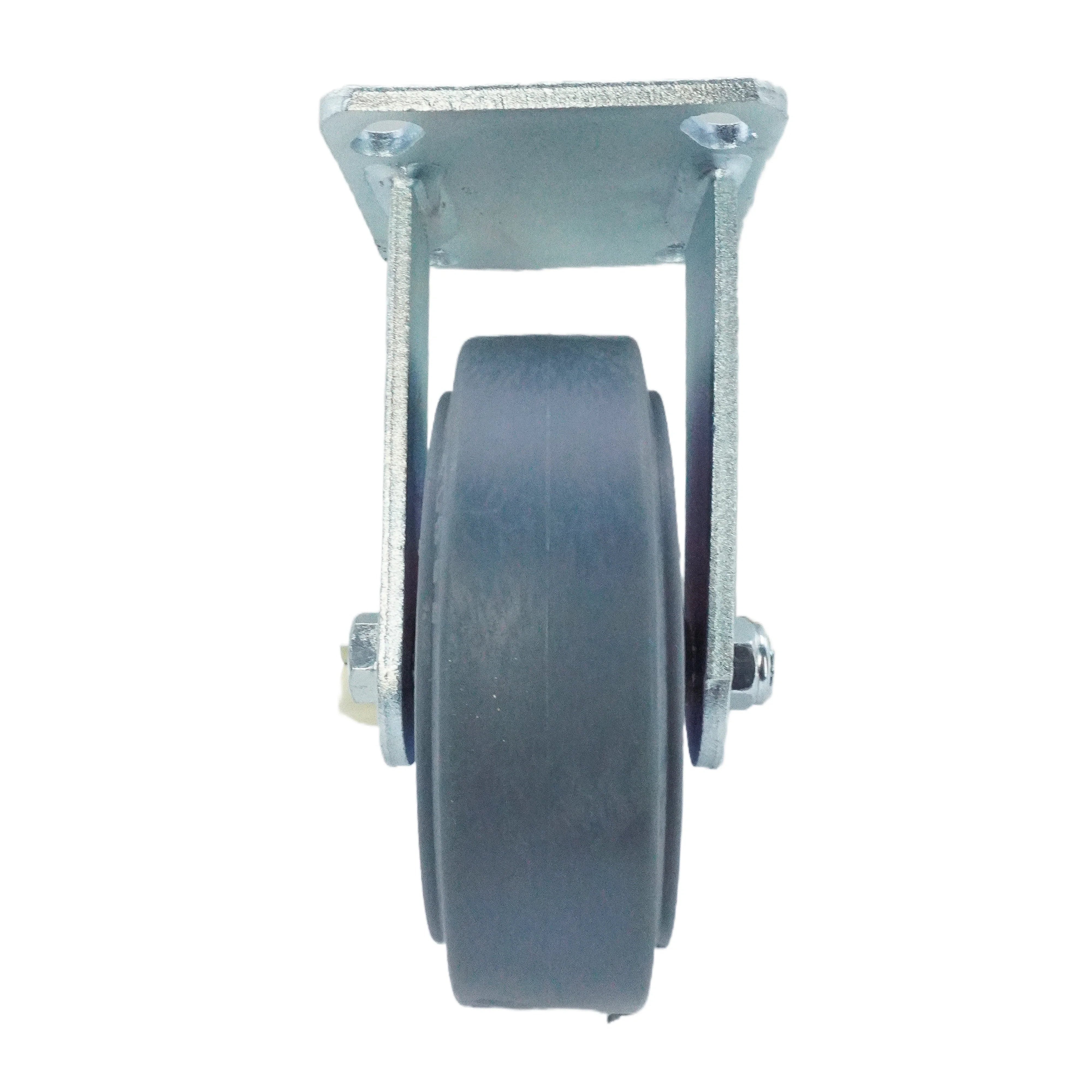 6 inch Premium TPR on Polyolefin Top Plate Rigid Caster | 617 lbs Capacity