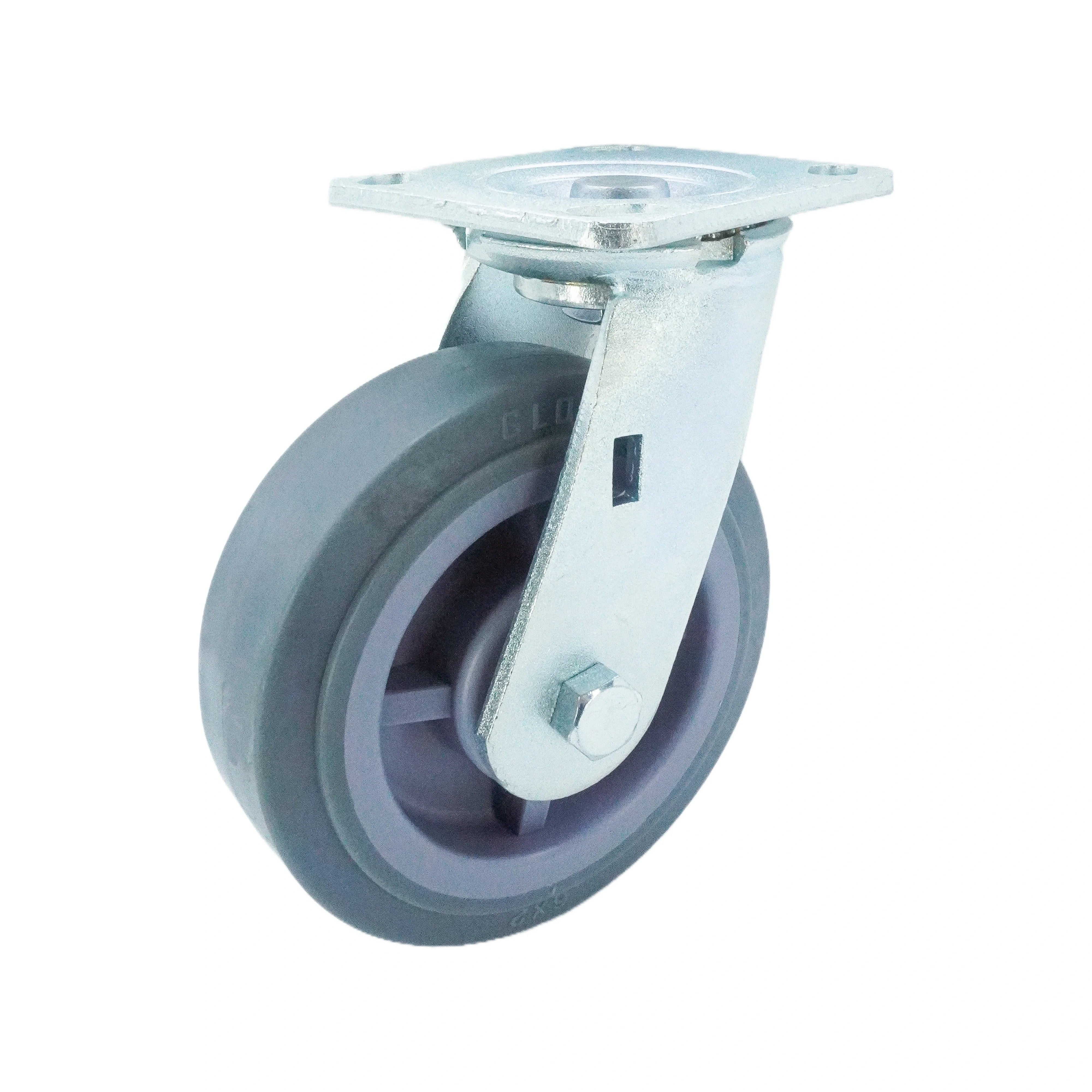 6 inch Premium TPR on Polyolefin Top Plate Swivel Caster | 617 lbs Capacity