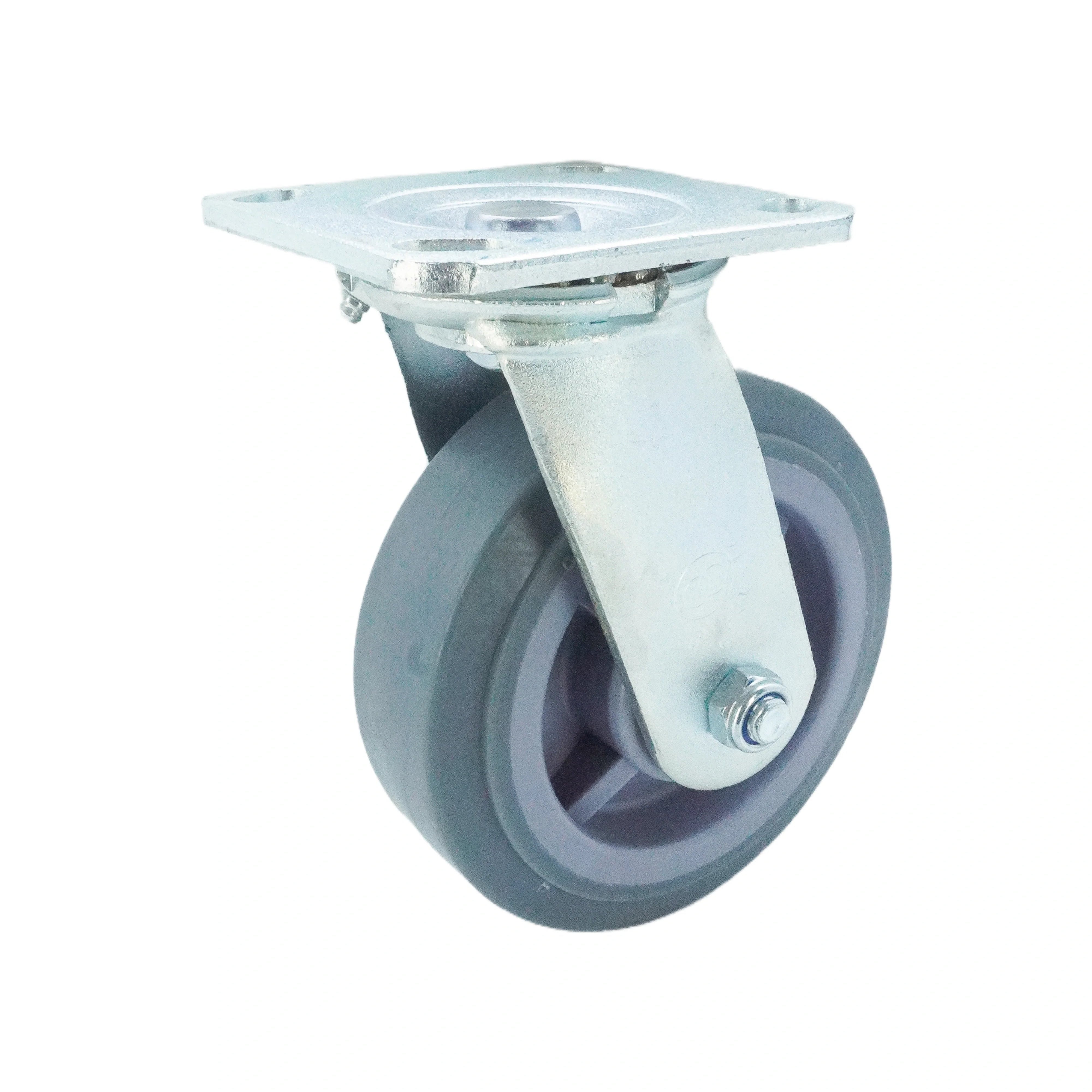 6 inch Premium TPR on Polyolefin Top Plate Swivel Caster | 617 lbs Capacity