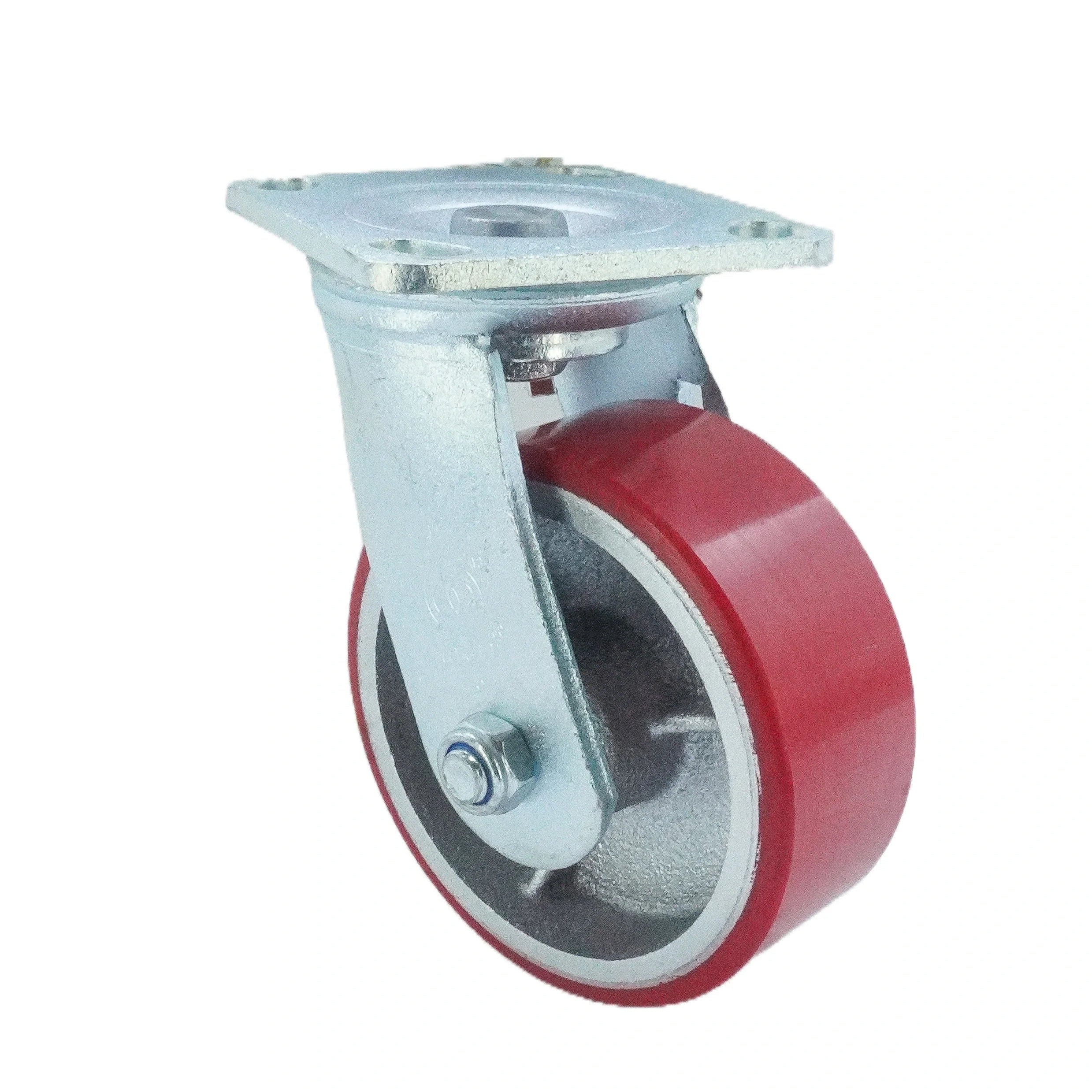 5 inch Polyurethane on Iron Wheel Swivel Caster | 772 lbs Capacity | Industrial Top Plate Caster