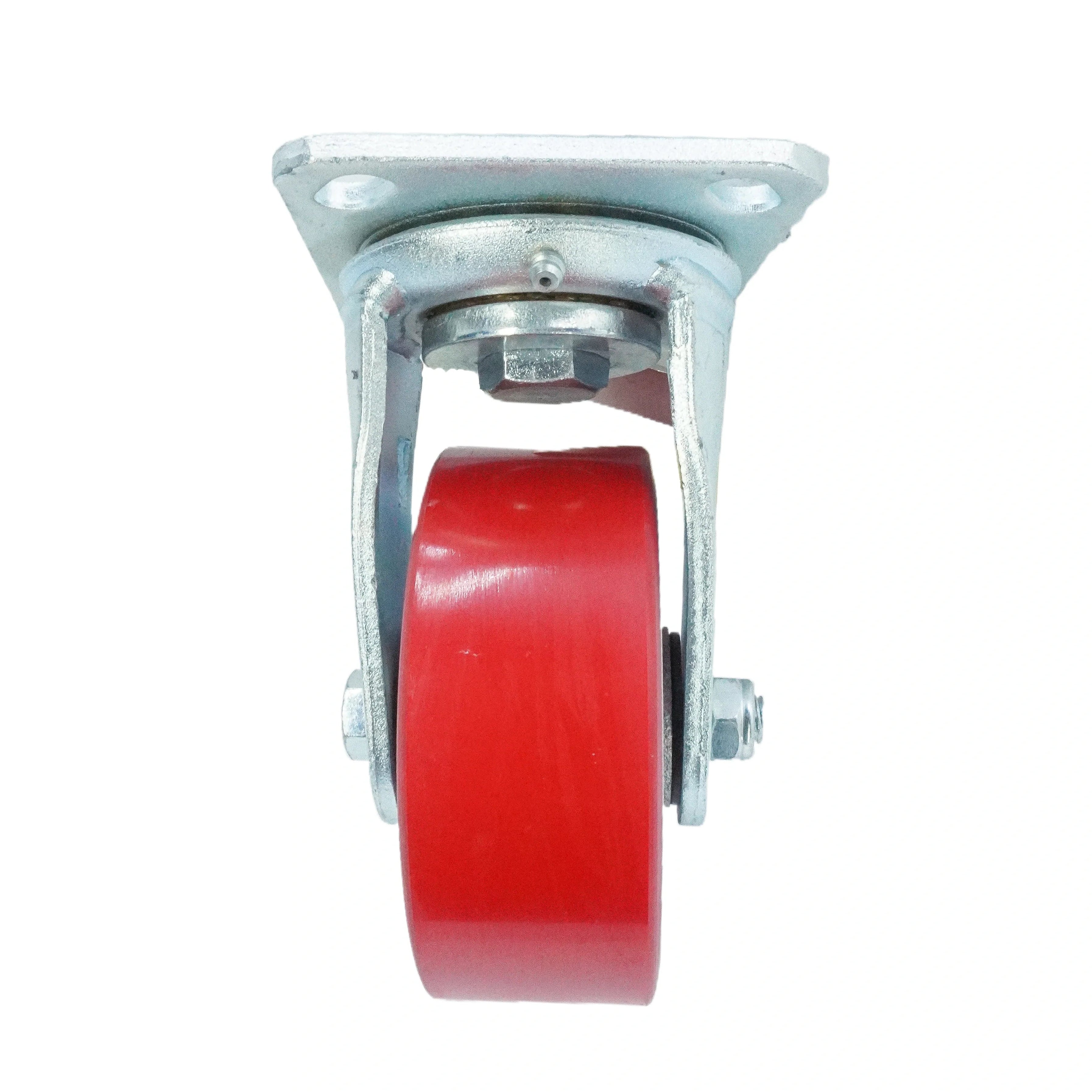 5 inch Polyurethane on Iron Wheel Swivel Caster | 772 lbs Capacity | Industrial Top Plate Caster