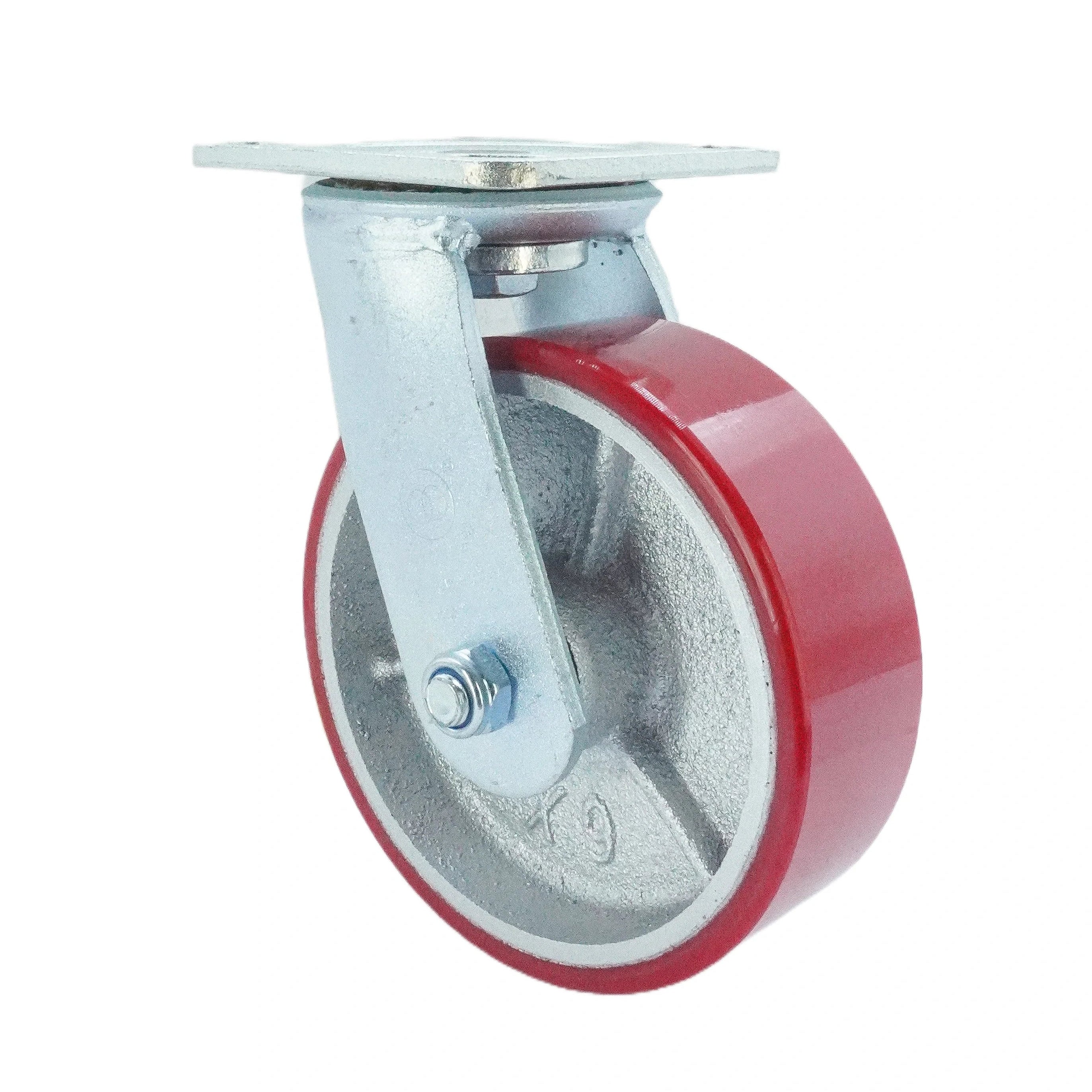 6 inch Polyurethane on Iron Wheel Swivel Caster | 904 lbs Load Capacity