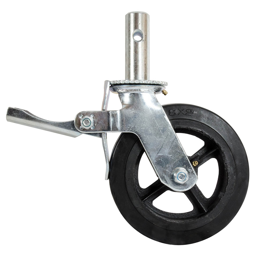 MT 8 inch Scaffolding Caster Wheels (Set of 4) - Double Lock + Stem Pins