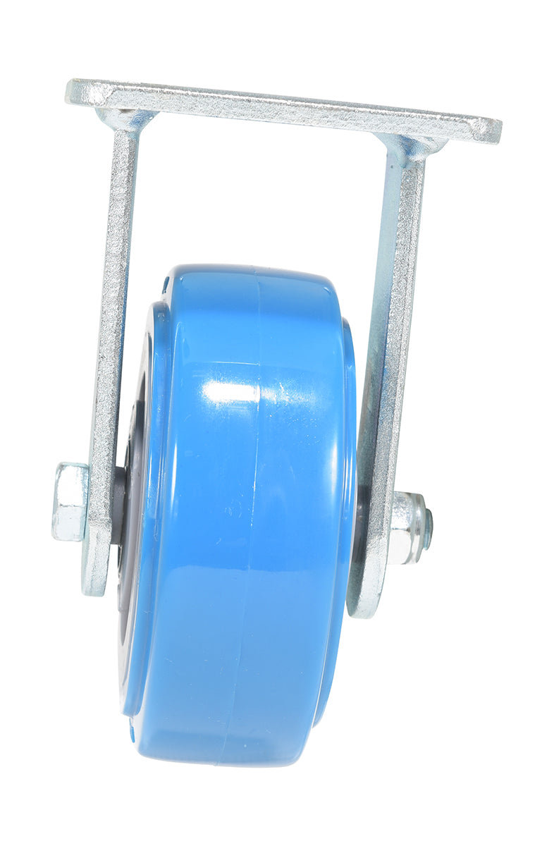 5 inch Premium Polyurethane on Polyolefin Wheel Top Plate Rigid Caster (771 lbs Capacity)