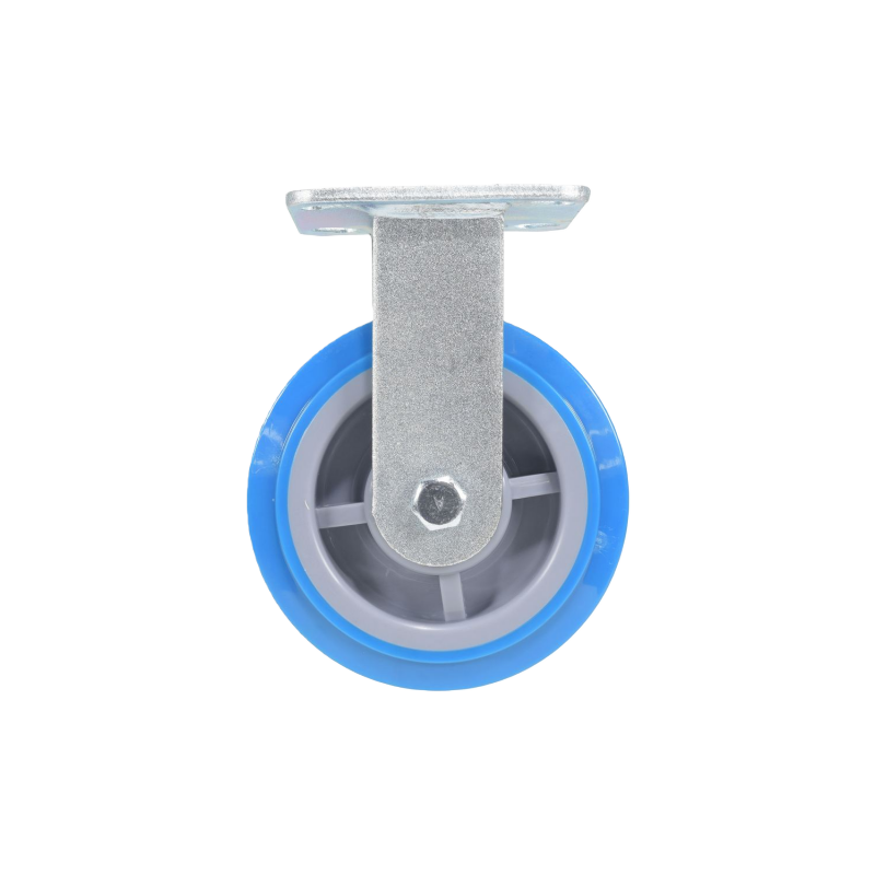 6 inch Premium Polyurethane on Polyolefin Wheel Top Plate Rigid Caster | 904 lbs Capacity