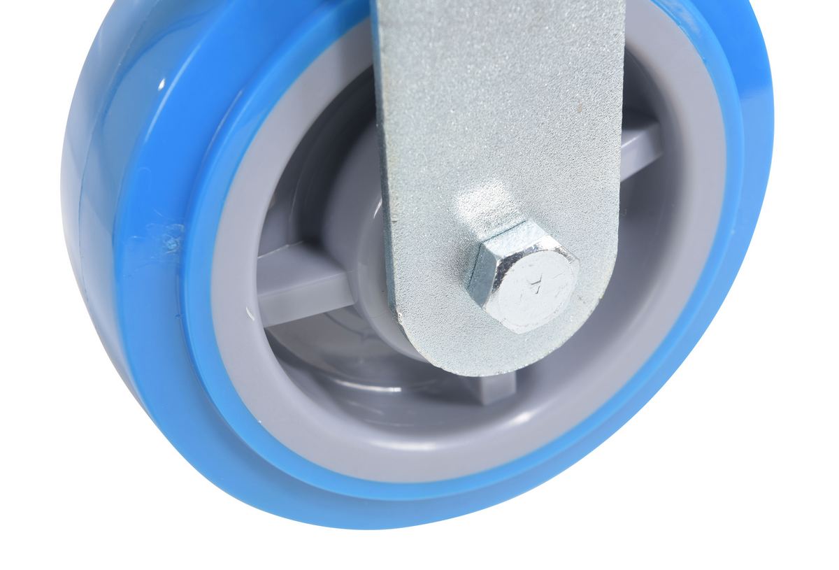 6 inch Premium Polyurethane on Polyolefin Wheel Top Plate Rigid Caster | 904 lbs Capacity