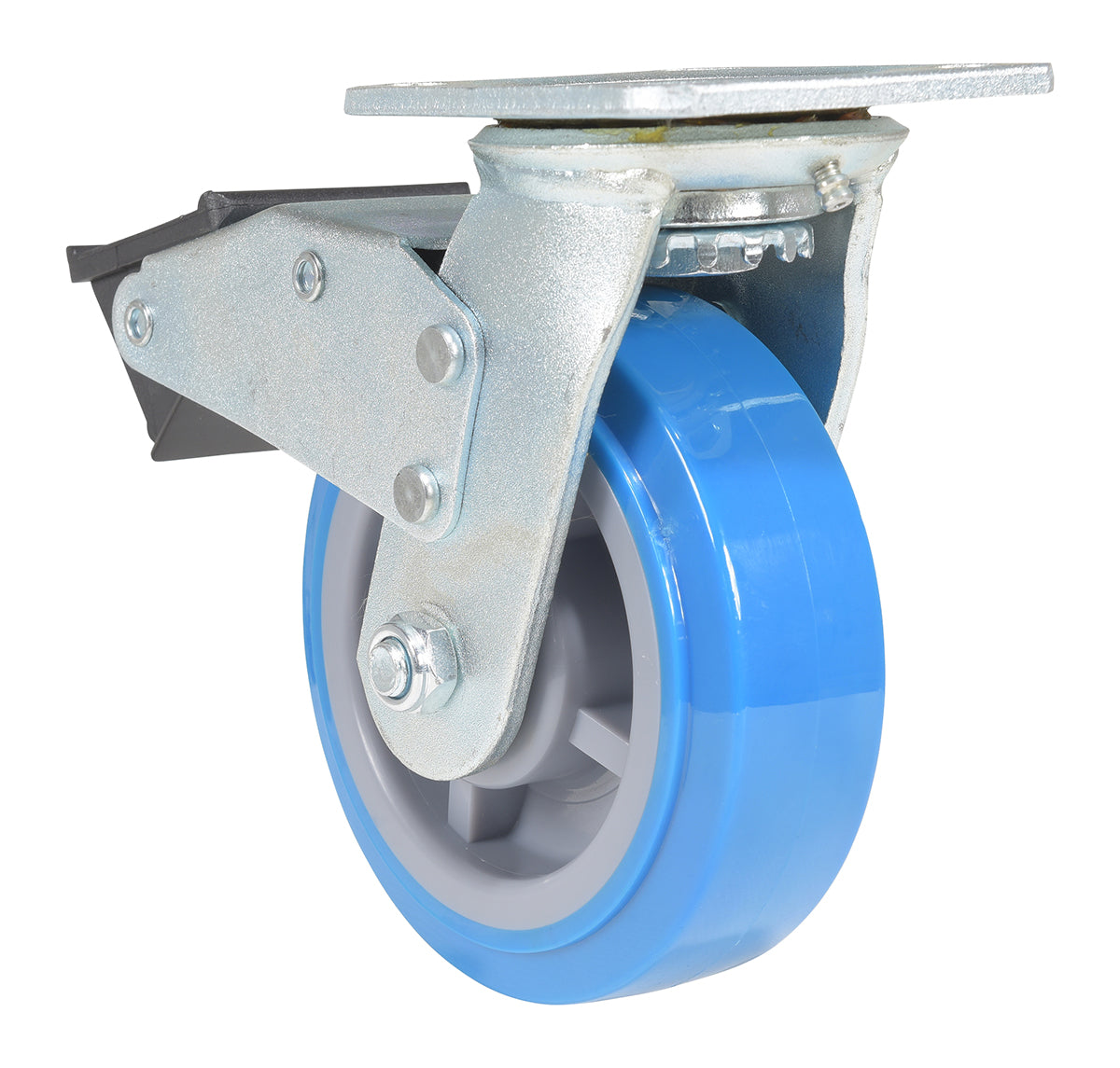 6 inch Premium Polyurethane Tread over Polyolefin Core Swivel Caster – 904 lbs Capacity