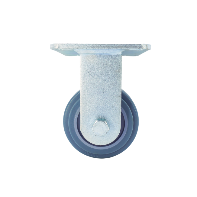 4″×2″ Premium TPR on Polyolefin Core Top Plate Rigid Caster | 353 lbs Capacity