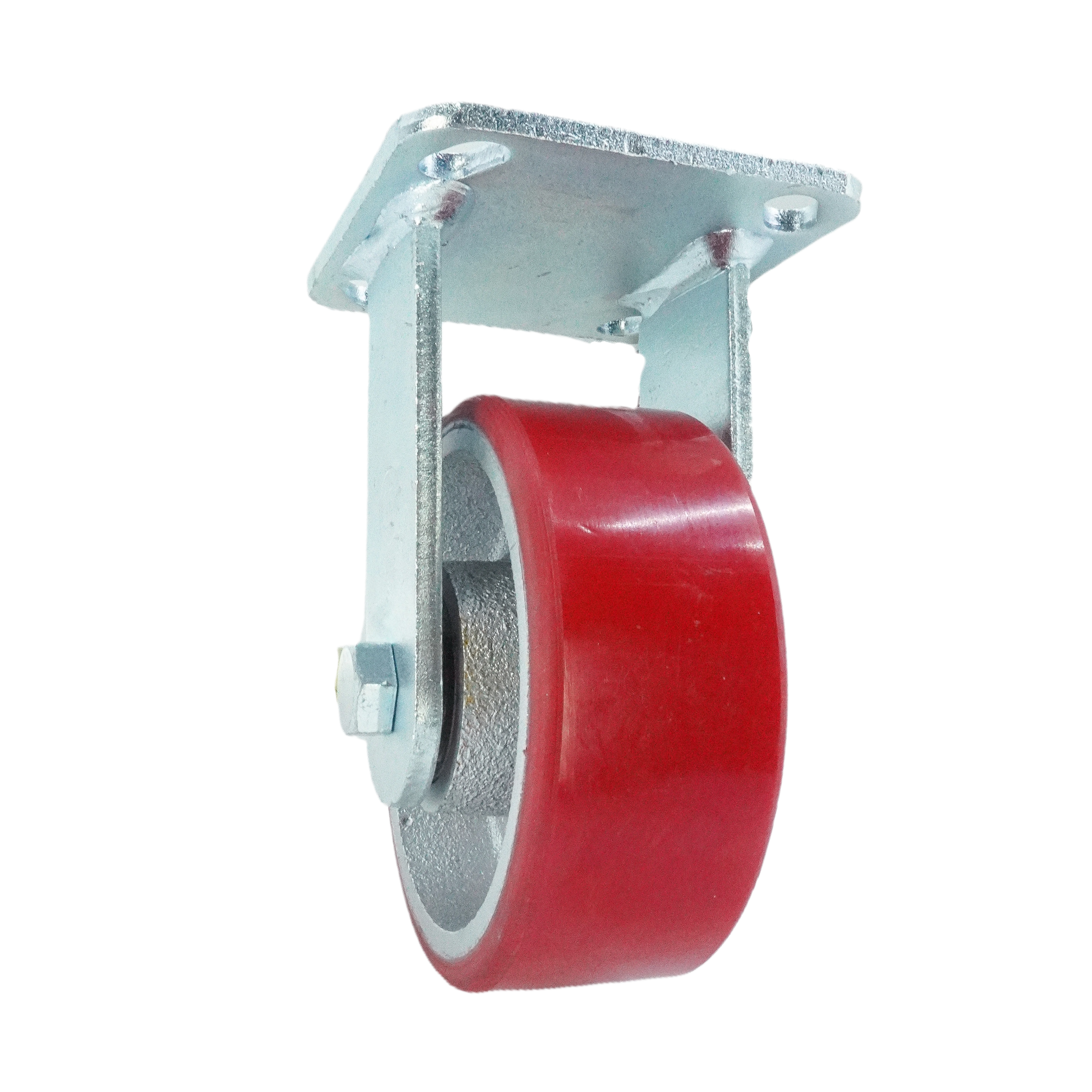 5 inch Polyurethane on Iron Wheel Rigid Caster | 772 lbs Capacity | Industrial Top Plate Caster