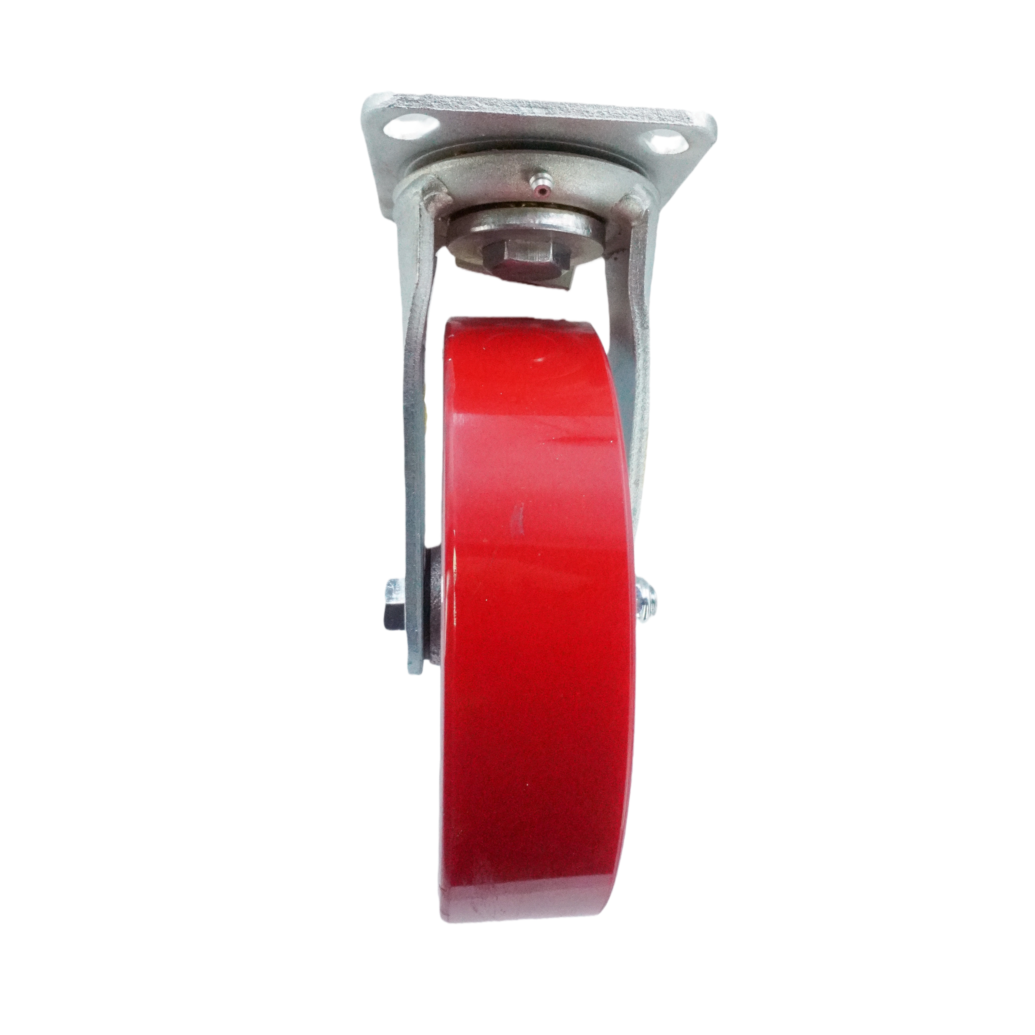 8 inch Polyurethane-on-Iron Wheel Swivel Caster – 926 lbs Capacity (Top Plate, Roller Bearing)