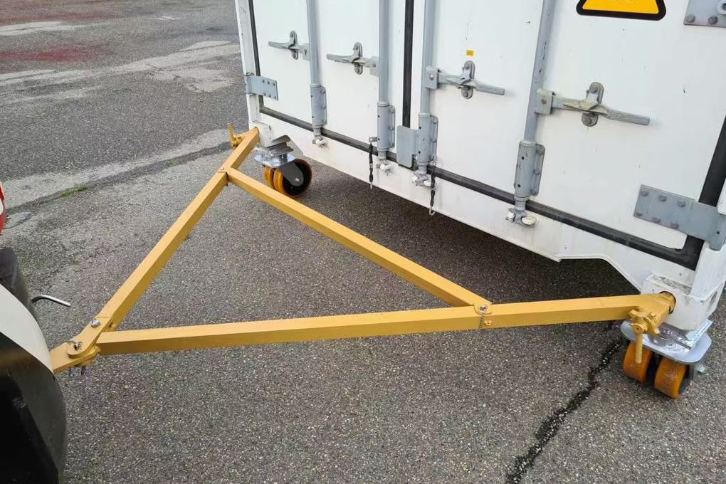Shipping Container Moving Tow Bar Triangle Towing Frame | Forklift Container Pulling Hitch Dolly Kit | Heavy Duty Detachable Tow Bar