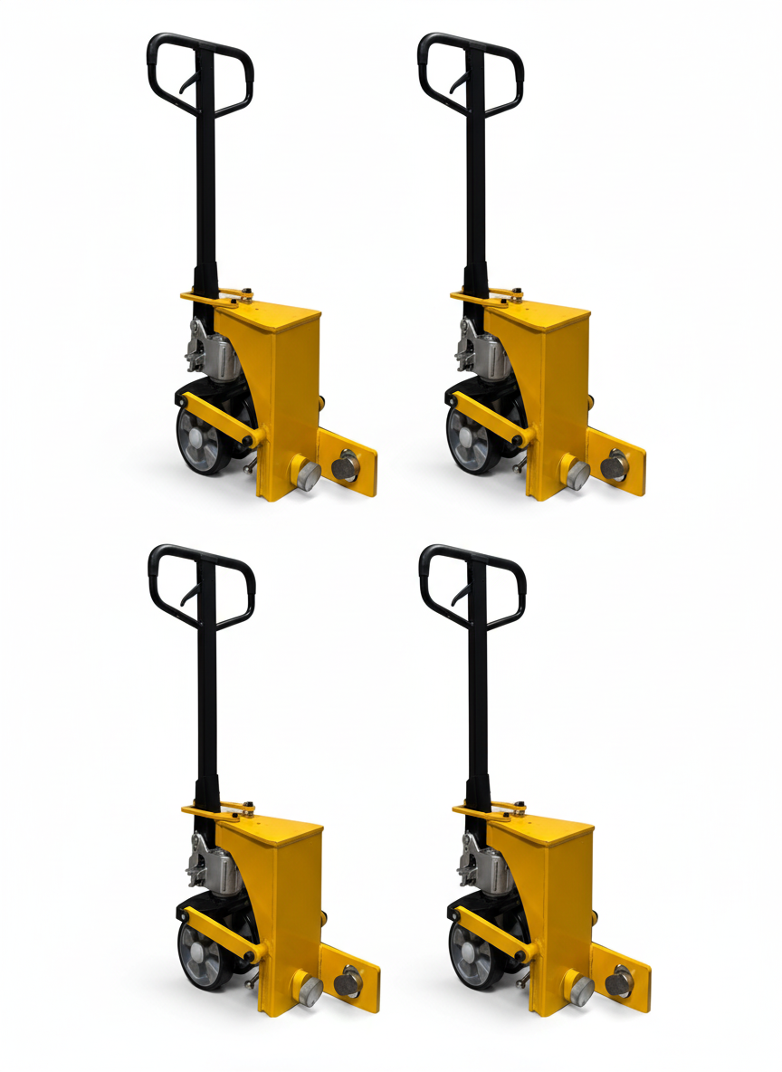 ISO Container Hydraulic Lifting Casters | 24000 lbs Load Wheels (set of 4 pcs)