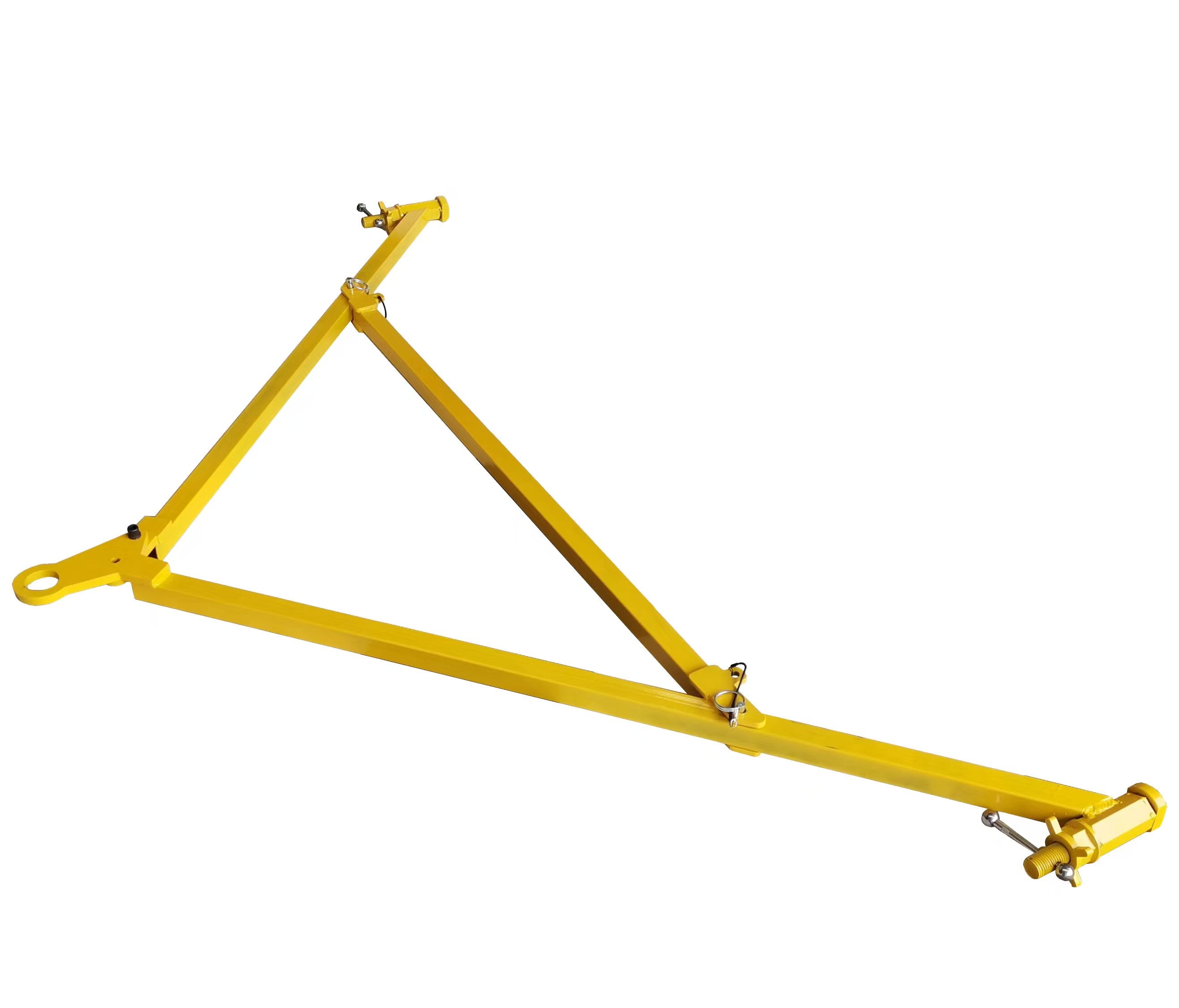 Forklift tow bar for shipping container movement